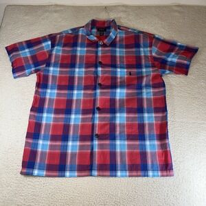 Polo Ralph Lauren Men's XL Plaid Pajama Top Cotton Button Up Shirt